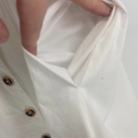 Gal Meets Glam Scout White Buttoned Midi Skirt Womens 6 - Picture 2 of 8